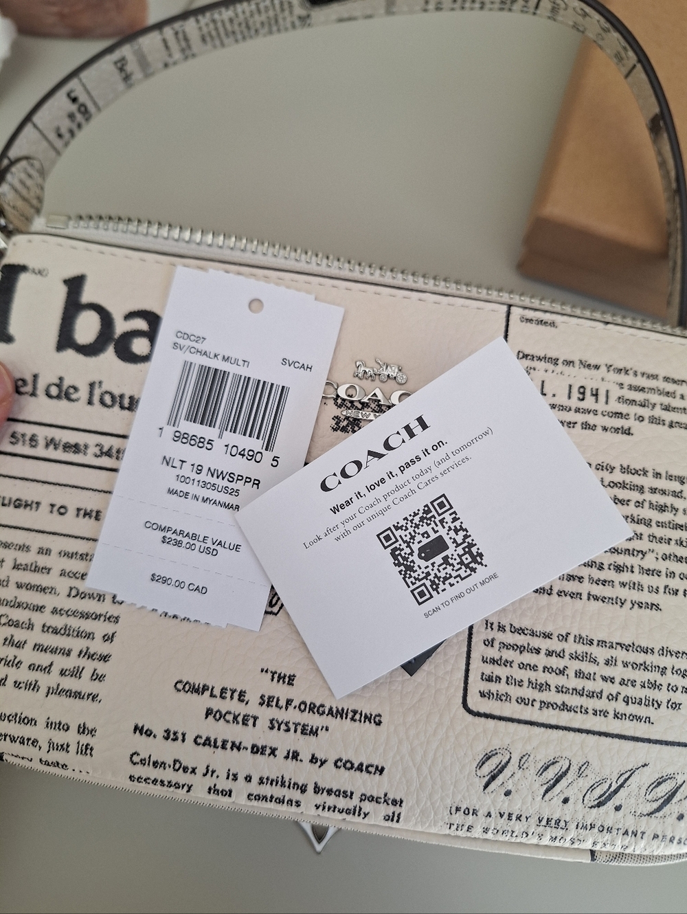 NWT Coach Nolita 19 With Newspaper Print CDC27 - Picture 10 of 11